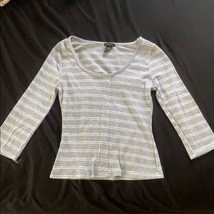 half-sleeve striped shirt